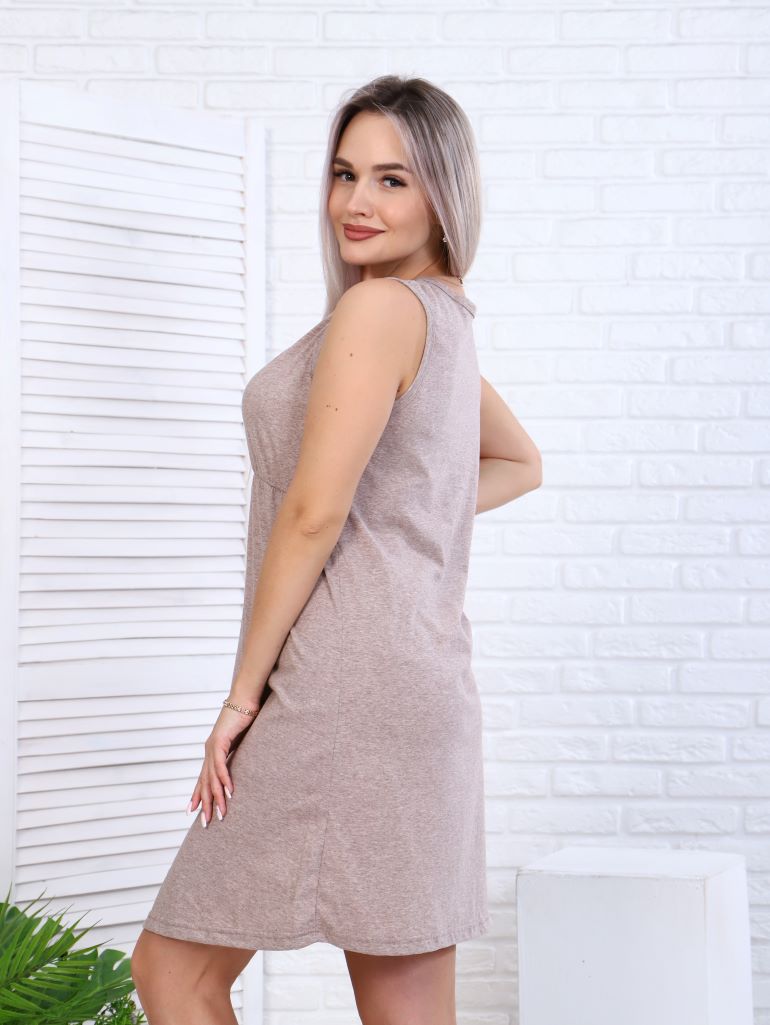 Сорочка кулирка ЕВА С-590 песочный